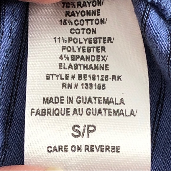 Everleigh Stripped Blue Cropped Tie Top S NWT - Picture 6 of 10